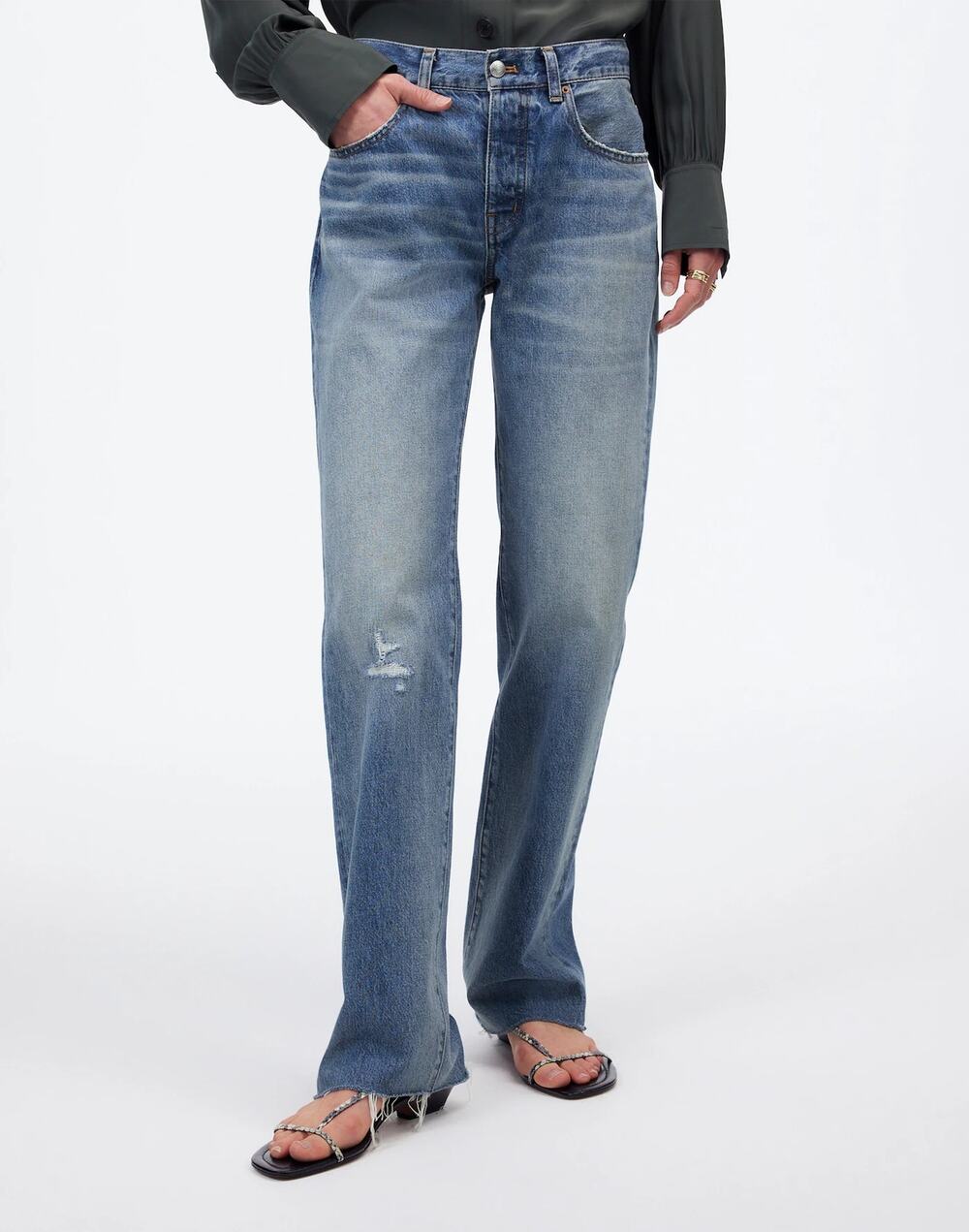 NWT Madewell The Dean Easy Straight Jean Monessen Wash Rigid Size 30